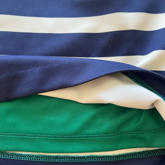 3/4 Length Sleeve Colorblock Striped Scuba Shift Dress -Size 4 - Eliza J - Picture 3 of 6